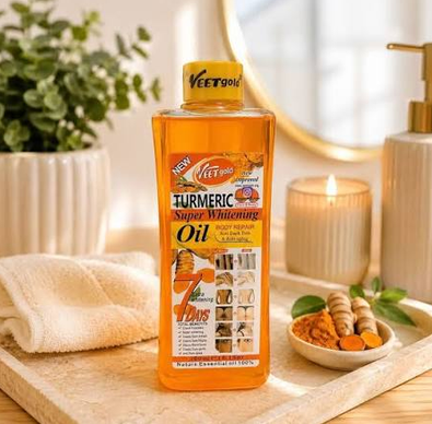 ACEITE REPARADOR CORPORAL Y FACIAL VEET GOLD TURMERIC SUPER WHITENING OIL.FORMULADO CON EXTRACTO NATURAL DE C