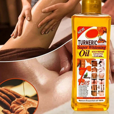 ACEITE REPARADOR CORPORAL Y FACIAL VEET GOLD TURMERIC SUPER WHITENING OIL.FORMULADO CON EXTRACTO NATURAL DE C