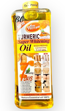 ACEITE REPARADOR CORPORAL Y FACIAL VEET GOLD TURMERIC SUPER WHITENING OIL.FORMULADO CON EXTRACTO NATURAL DE C